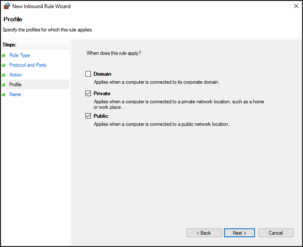 Windows Defender Applying Rules