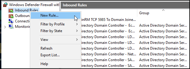 Windows Defender New Rule